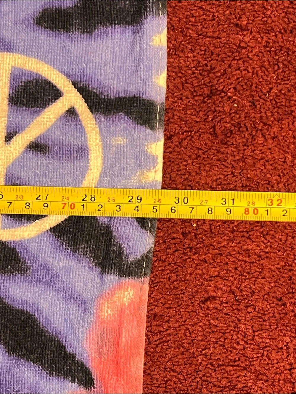 Peace Sign Tie Dye Hippie Beach Towel